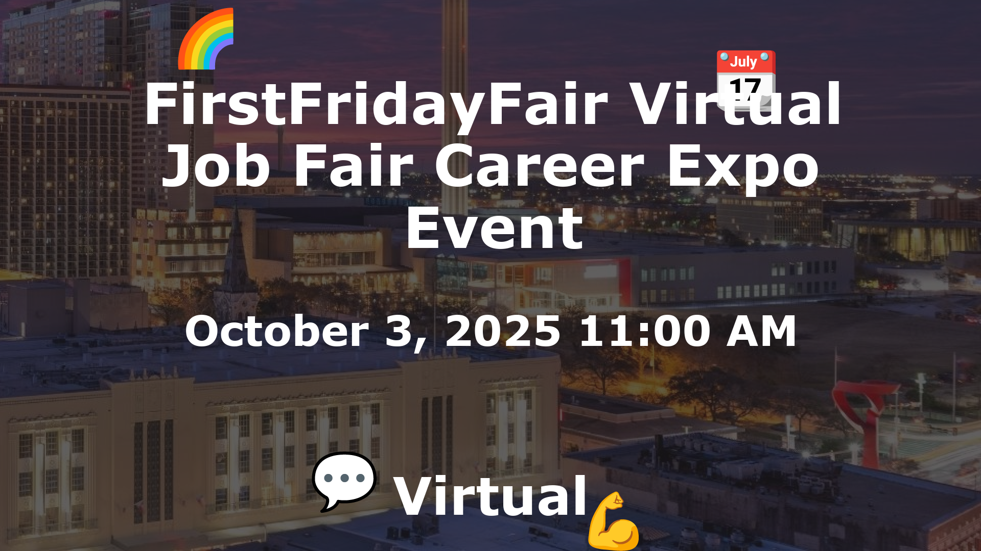 FirstFridayFair Virtual Job Fair Career Expo Event event image
